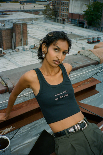 WDOYS Cropped Rib Tank (black)