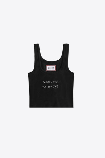 WDOYS Cropped Rib Tank (black)